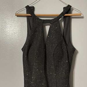 R&M Richards Black Glitter Dress